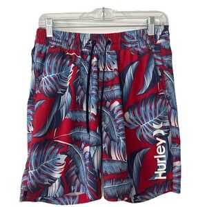 Hurley Rainforest Volley Swim Shorts Size SMALL W28-31" Inseam 7"  Pockets Lined